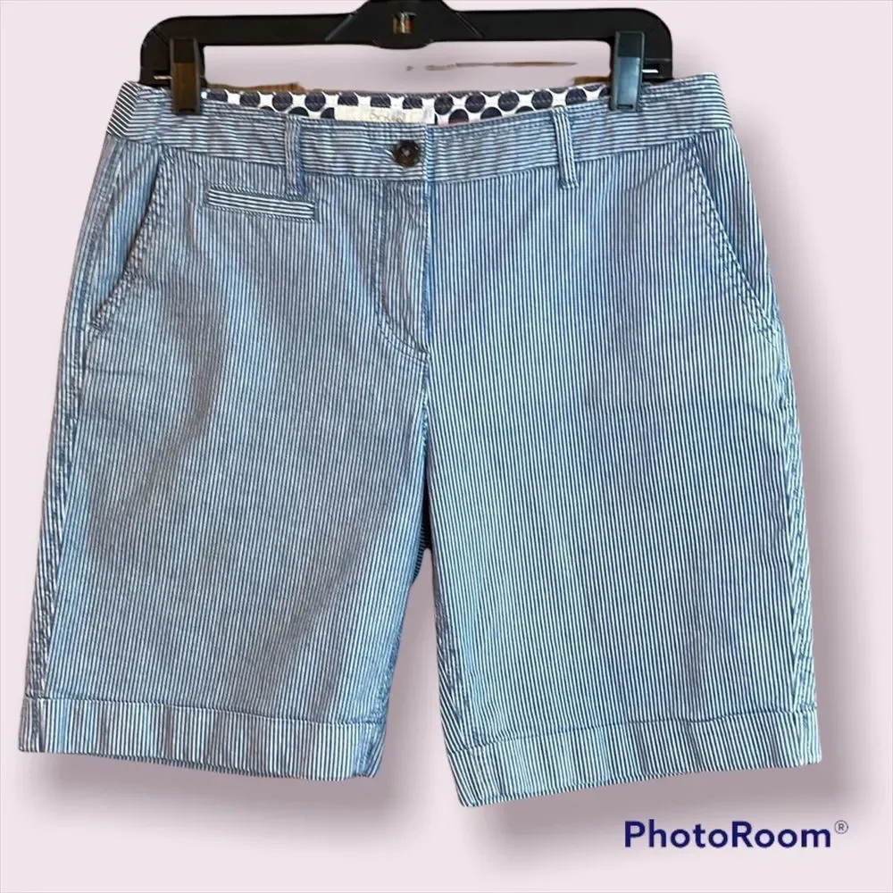 BODEN Bermuda Pinstripe Shorts